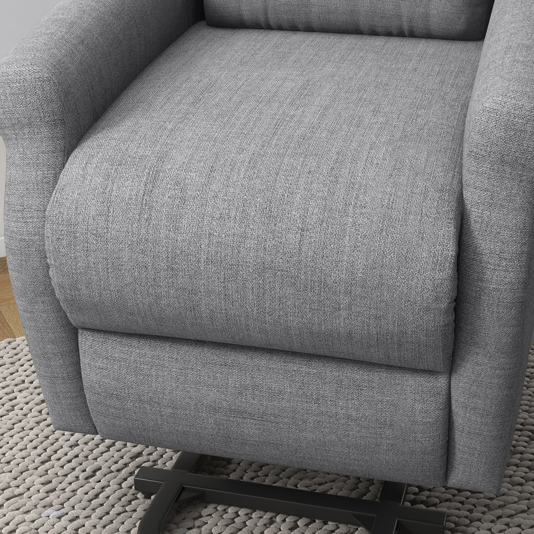 Lænestol med justerbar lænefunktion, løftehjælp, lænefunktion, op til 200 kg, 72,5x94x109 cm, grå