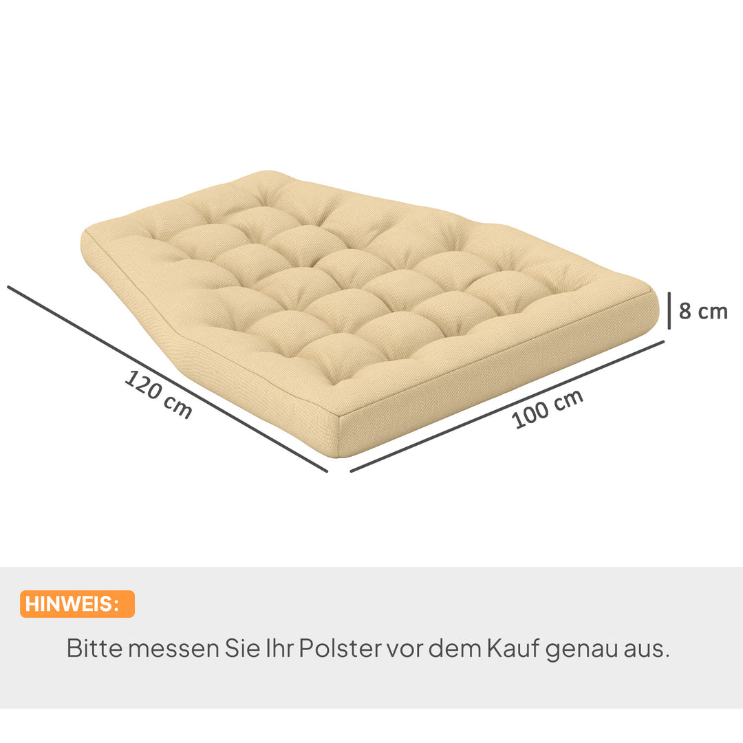 Siddehynde, udendørs siddehynde til hængekurve og gyngestole, udendørs hynde, beige