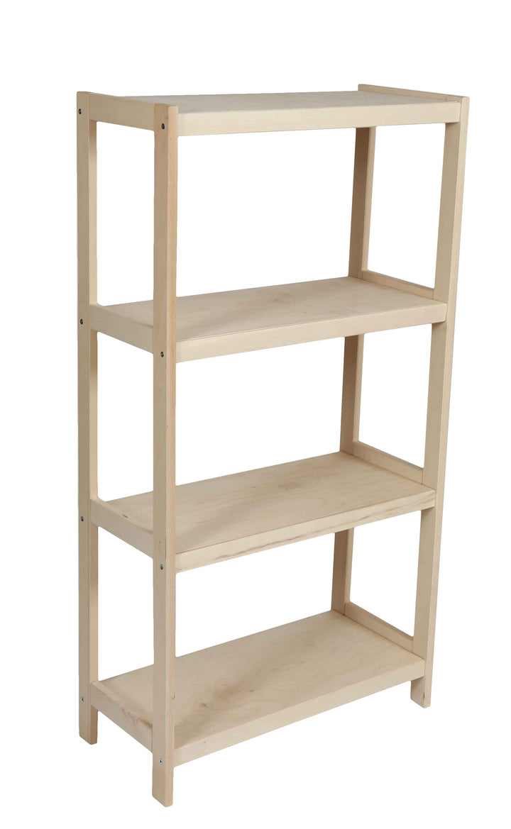Bogreol i bøgetræ STRONG, 4 hylder, 133x80x33 cm