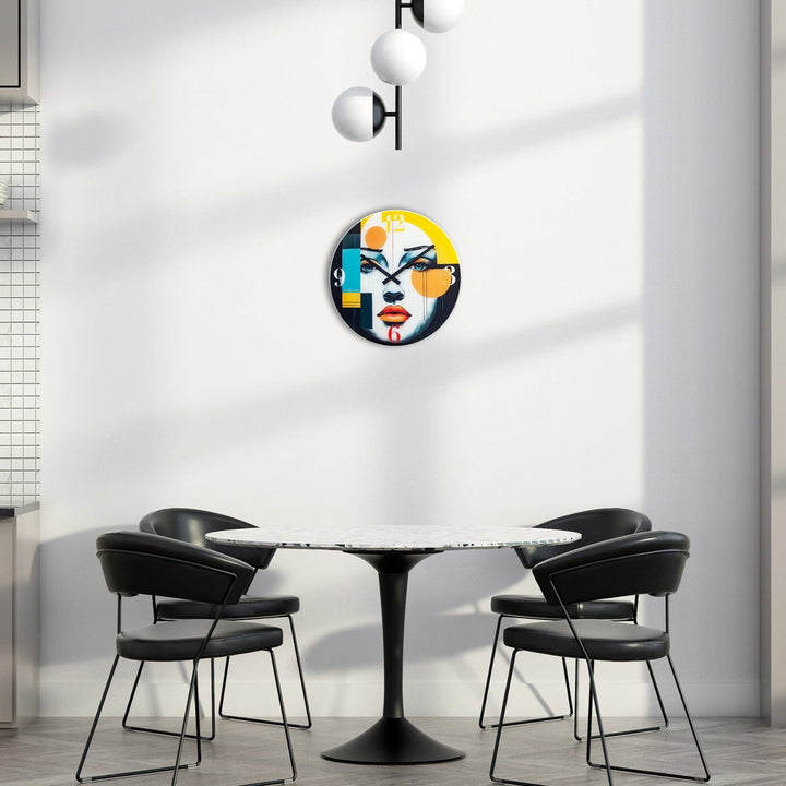 Vægur 43cm-Silent-Flerfarvet-Glas-NeXtime 'Vogue'