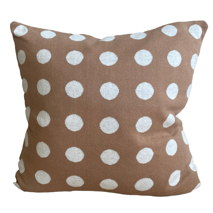 Astrid Pillow-Cover Brown, Soft Jacquard strikket bomuld