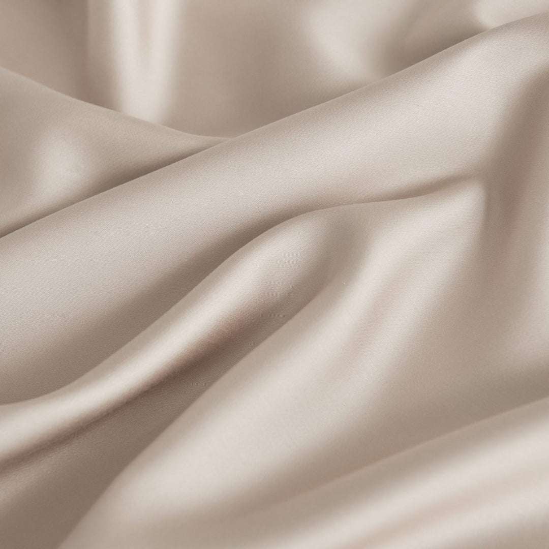 Beige bambus sengetøj til Premium madras top – 400TC Tanboocel – 100 % bambus – Blød Taupe