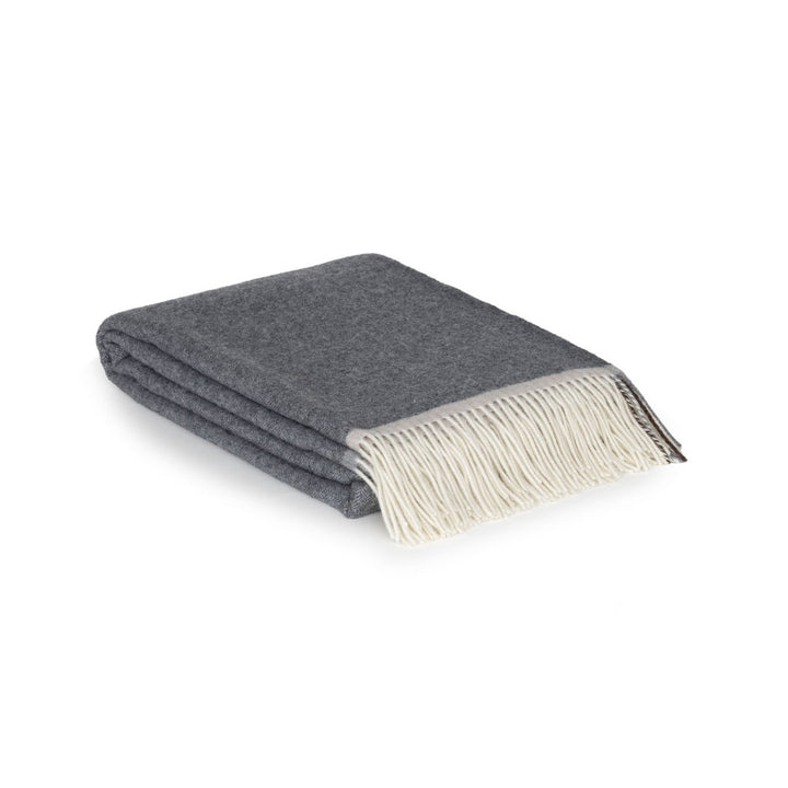 Merino/cashmere Uldtæppe Milan Grigio Orlo