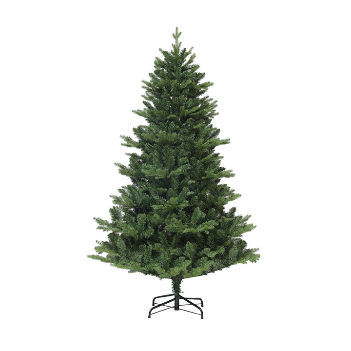 Juletræ, kunstig gran, naturtro, bredt og frodigt, 180 x 105 cm, grønt