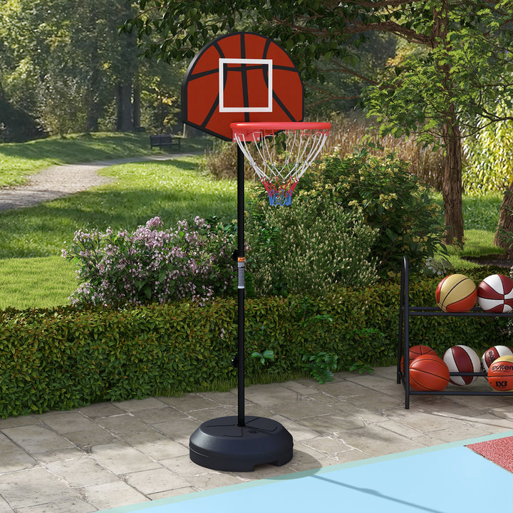 Basketballstativ, højdejusterbar, magnetisk dartskive, 98-148 cm, sort