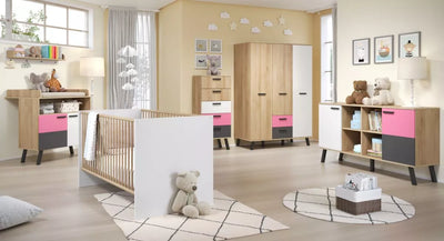 Baby- og børneværelses væghylde "Mats Color" i hvid og bianco bøgehylde 96 cm