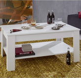 Sofabord, Trækomposit, Hvid, 110 x 49 x 67 cm
