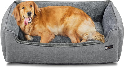 Giv din hund den bedste gave - en dejlig hundeseng, 110 x 75 x 27 cm, lysegrå