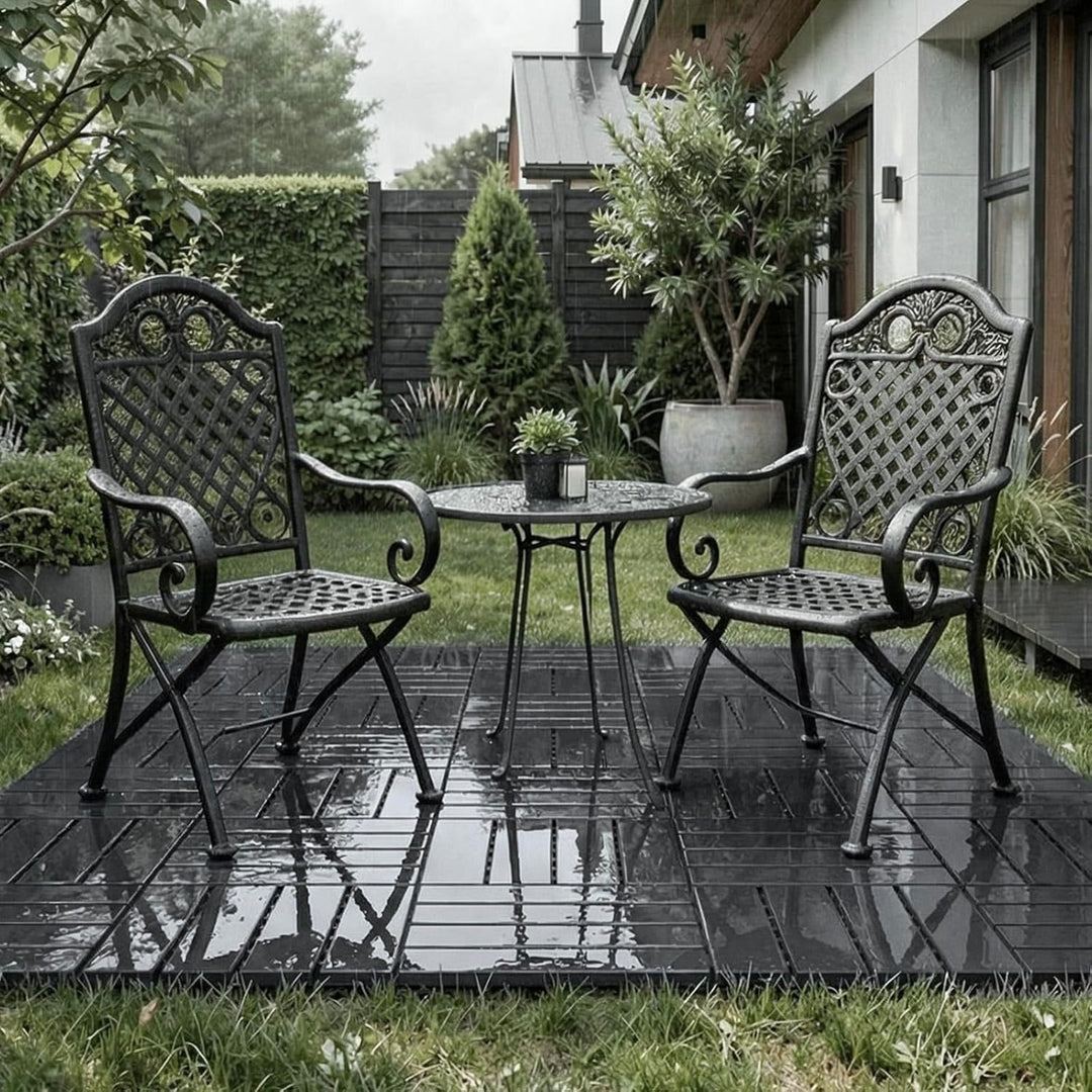 Klikfliser til balkon & terrasse – 2,7 m² pakke (30 stk.), grå