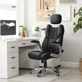 Ergonomisk kontorstol med nakkestøtte, belastning op til 150 kg, sort