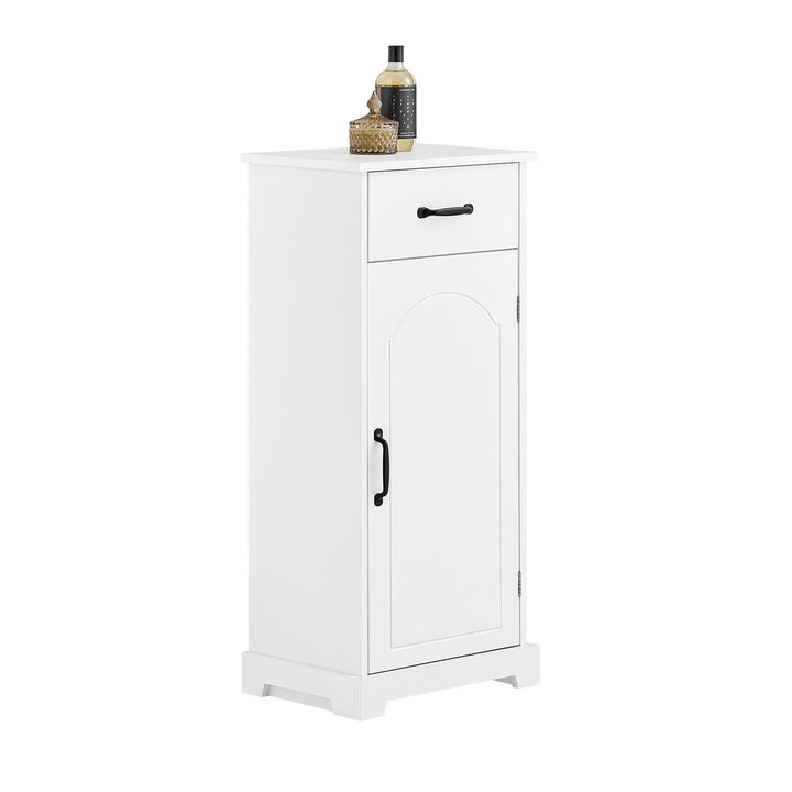 Få styr på badeværelset med dette elegante og funktionelle møbel i hvid (42 x 30 x 93 cm)
