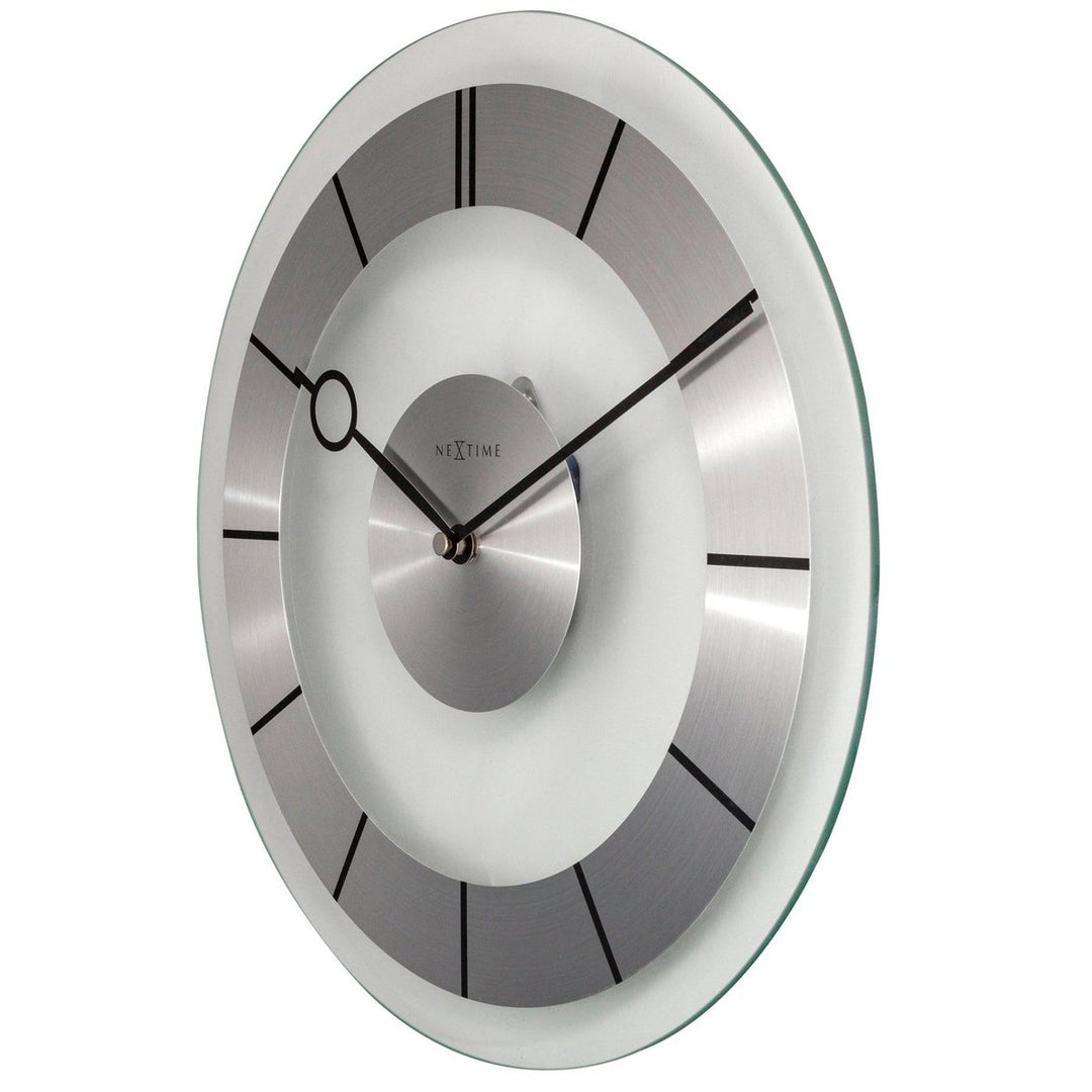 Vægur - 31 cm - Aluminium - Glas - 'Retro'