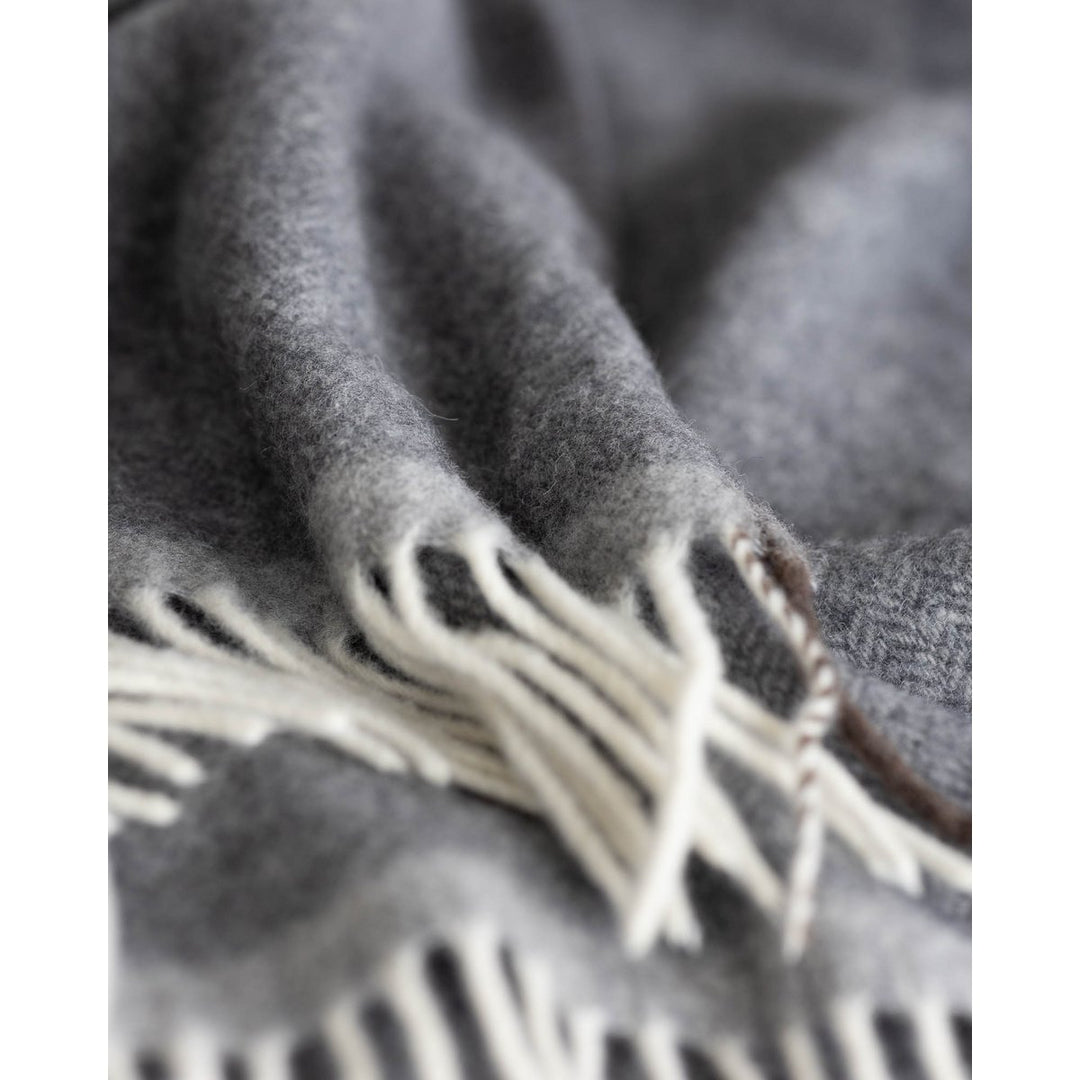 Merino/cashmere Uldtæppe Milan Grigio Orlo