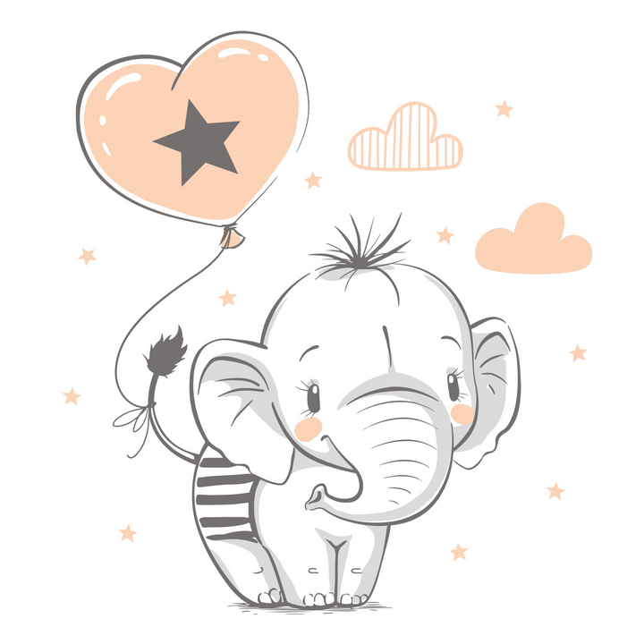 Wave enkeltseng 140x70 med sengehest - Elephant