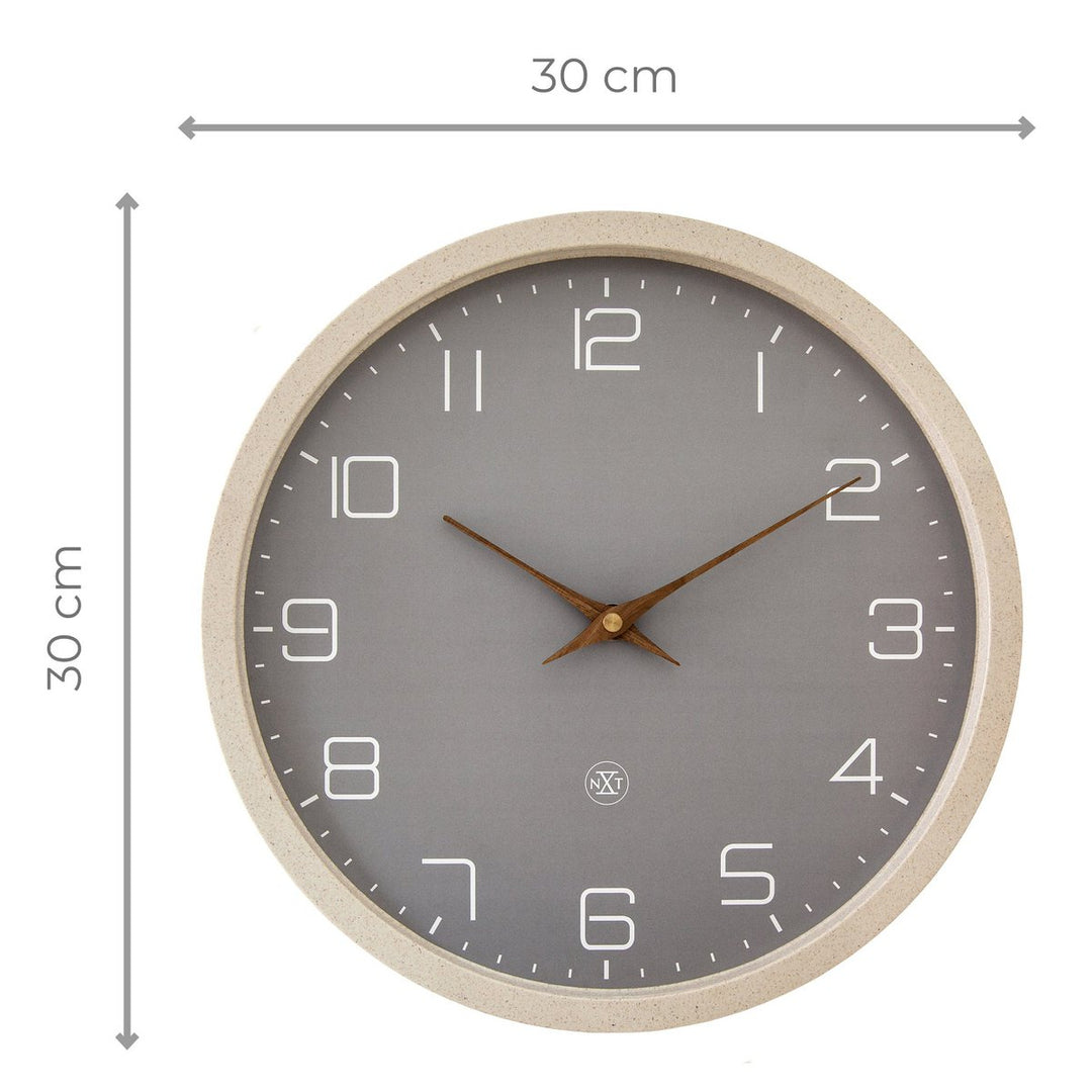 Vægur 30 cm-Silent-Paper & Bioplastic-nXt 'Eco'