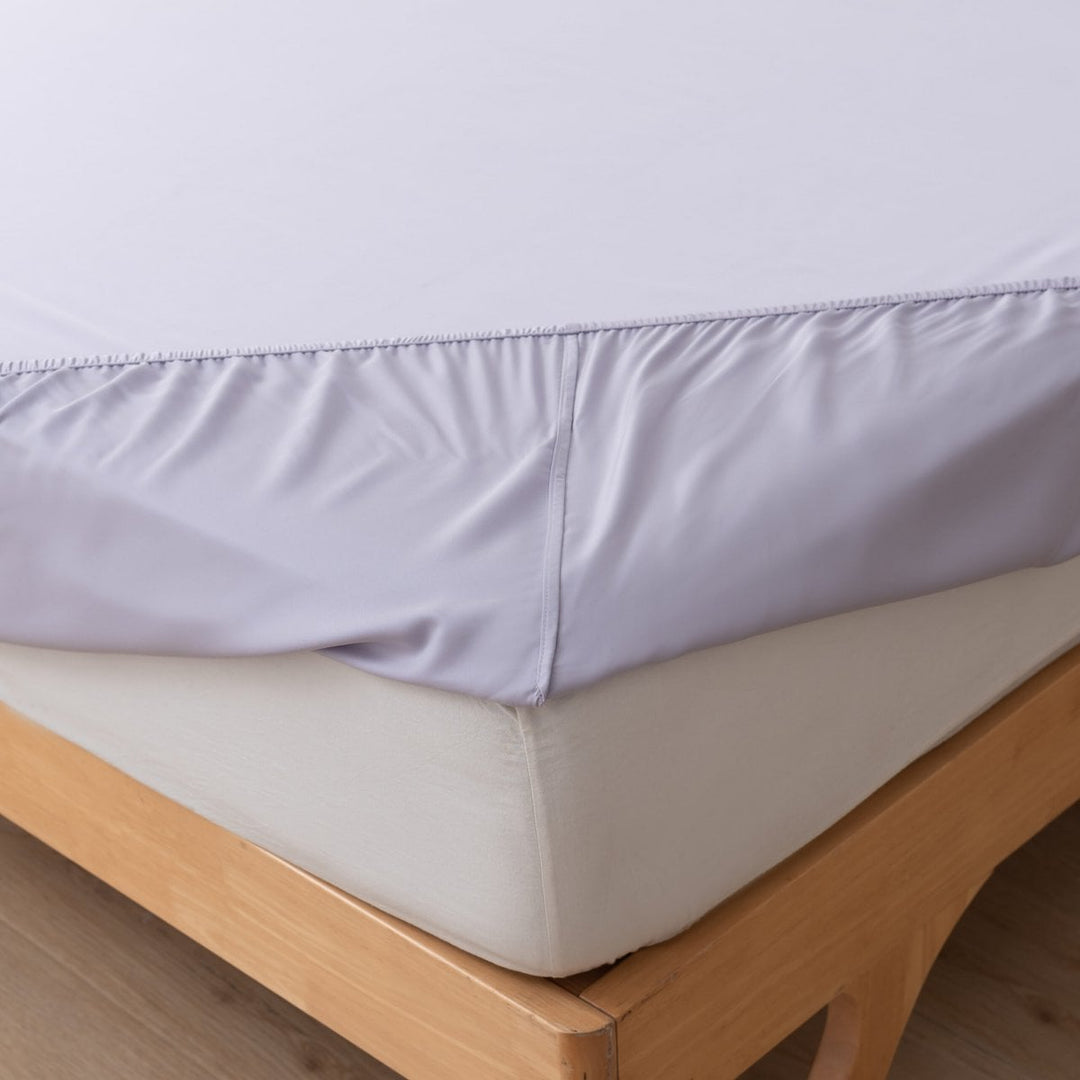 Lilla bambus monteret lagen Premium - op til 30 cm - 400TC Tanboocel - Lavendel tåge