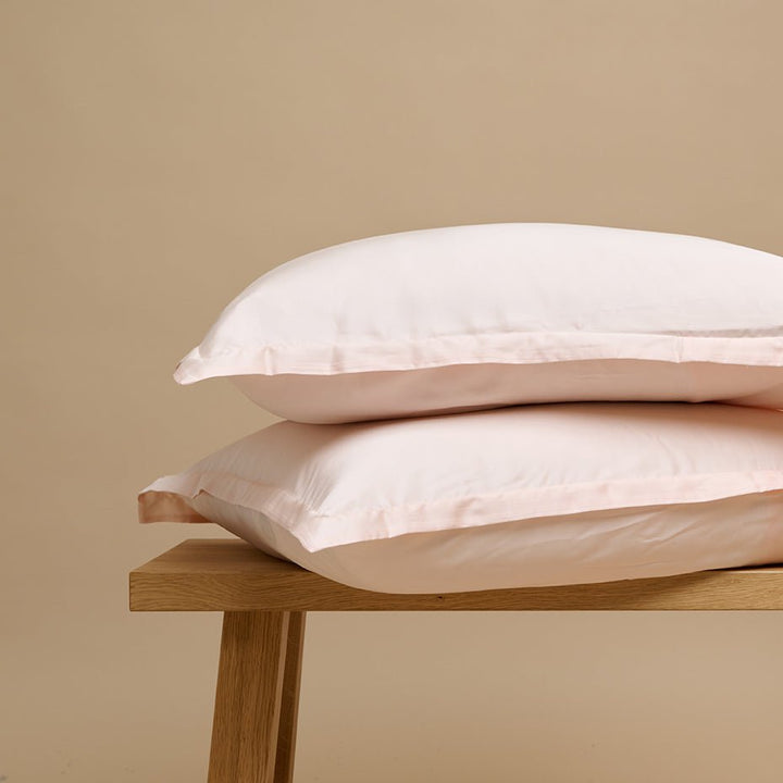TENCEL™ satin pudebetræk Peach White