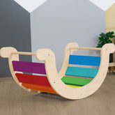 Montessori-balancegynge til børn YUPEE - farverig regnbue