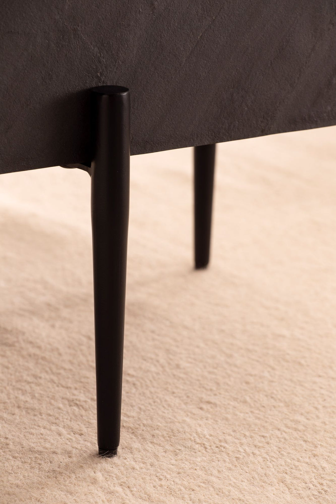 Sofabord 64x64x35 cm, stenlook/metal, sofabord, antracit, firkantet, designer stuebord, massivt træ sofabord, moderne stuebord