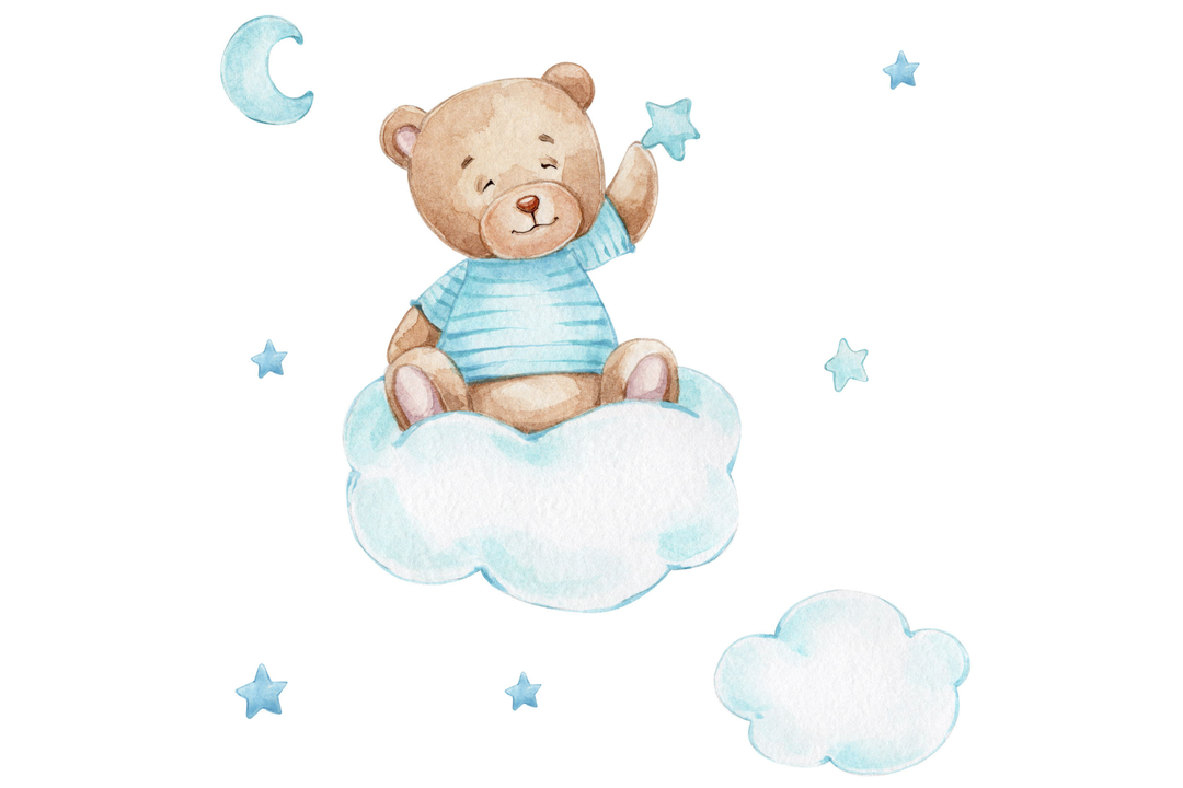 Dobbeltseng Luk 160x80 - Blå bamse