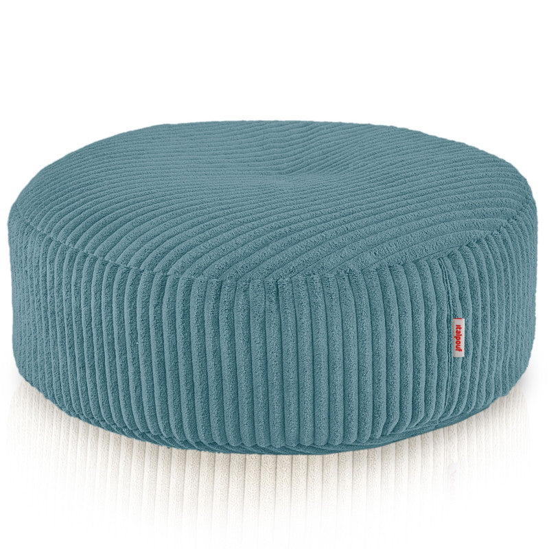 Round Footstool Pouf - Soft Corduroy