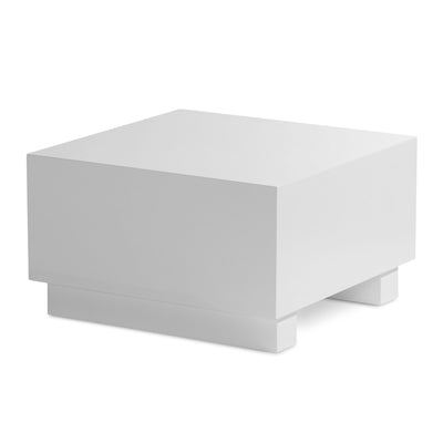 Sofabord MONOBLOC i hvid højglans - kvadratisk