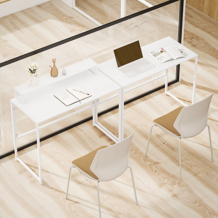 Sammenklappeligt skrivebord/computerbord med skærmbeslag til hjemmekontor, 100 x 48 x 87,5 cm