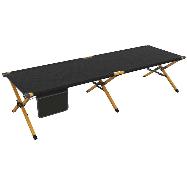 Sammenklappelig feltseng med bæretaske 196 x 64 x 45 cm gæsteseng op til 200 kg til udendørs campingrejser