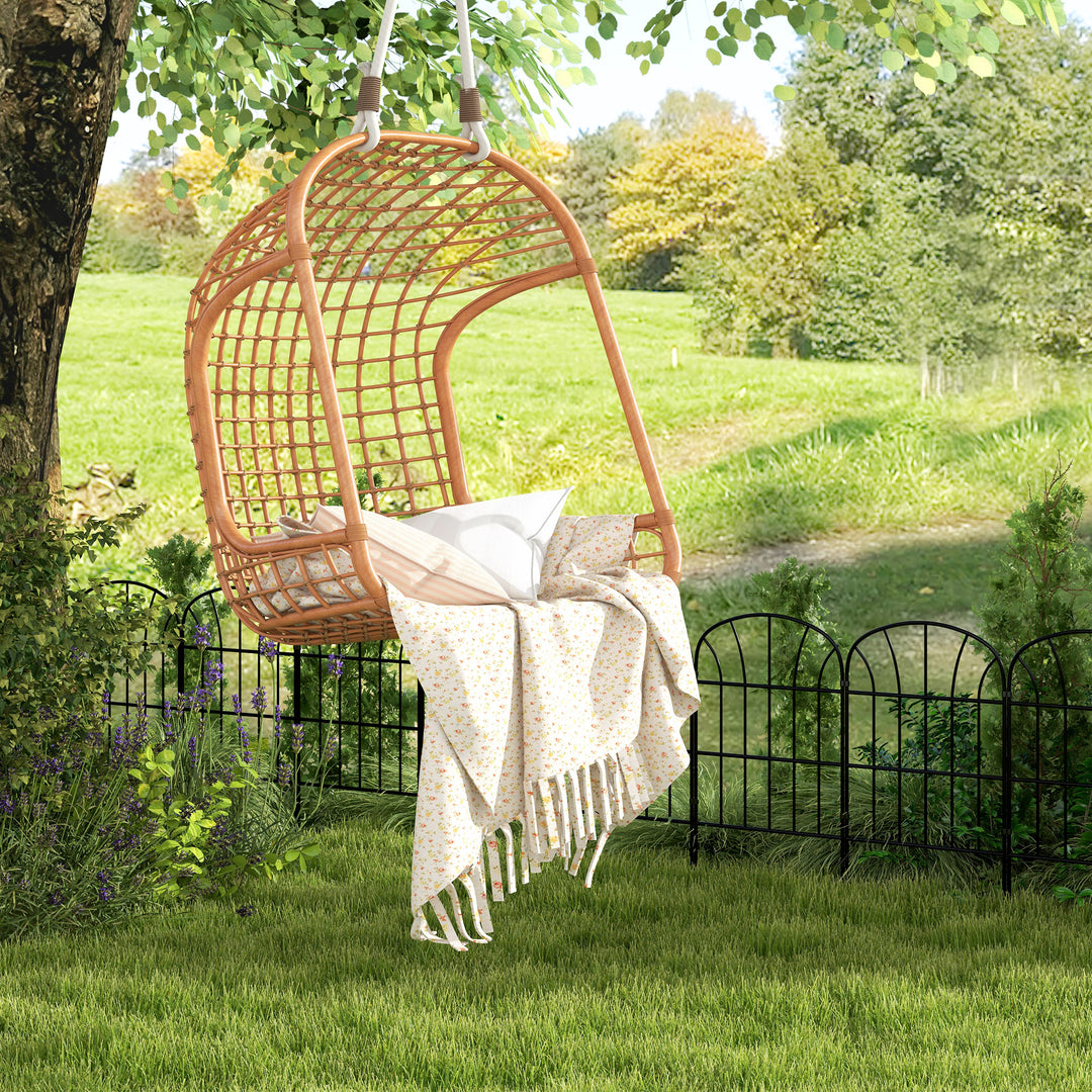 Havehegn, 8 elementer, formbart metalhegn, rumdeler, 264x61 cm, sort