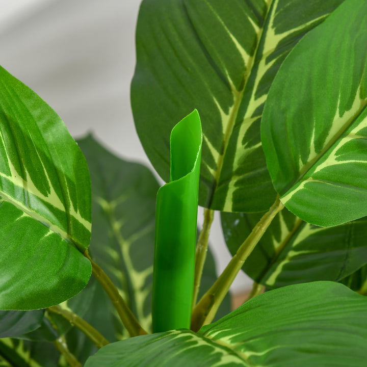 Kunstigt træ 95 cm, kunstig plante med 33 blade, potte til stuen
