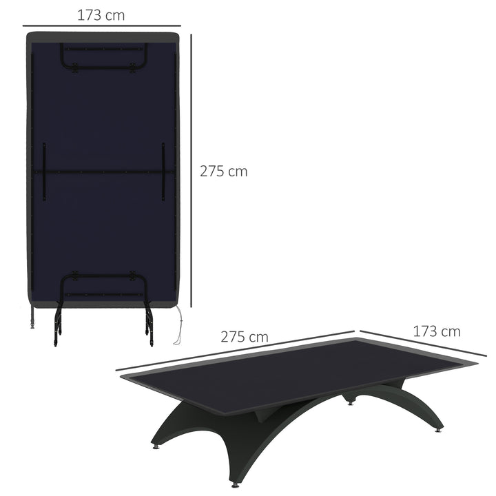 Bordtennisbordbetræk, vandtæt, uv-resistent, 275l x 153b x 5h cm, sort