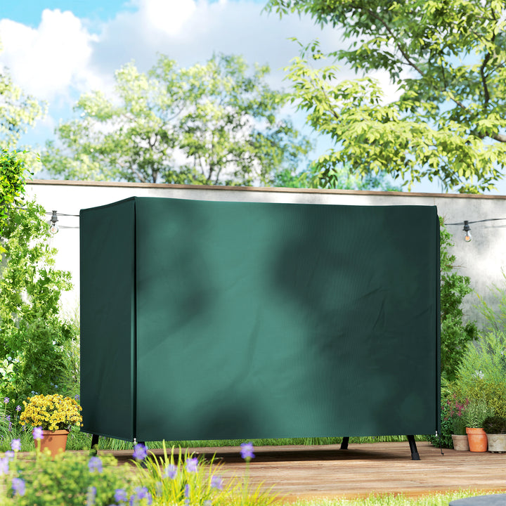 3-Personers gyngeovertræk, vandafvisende, vinterbestandigt beskyttelsesovertræk til havegynge, uv-bestandig presenning, overtræk, rivefast 600d oxford-stof, 205 x 124 x 164 cm, mørkegrøn