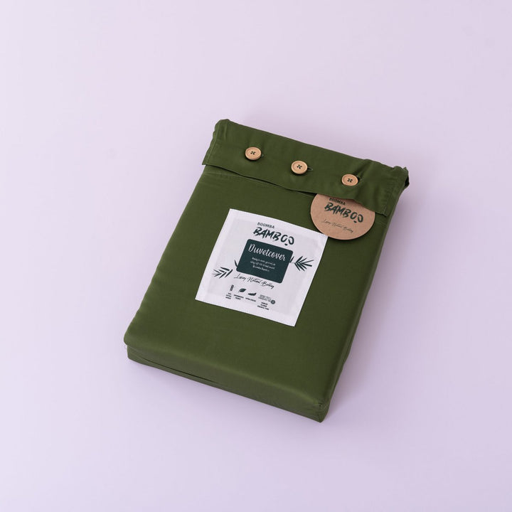 Mørkegrøn Bambus Sengesæt 1-person - 400TC Tanboocel - Deep Moss