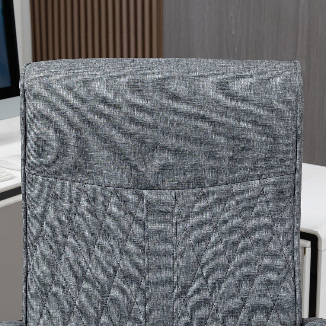 Kontorstol, højdejusterbar, vipbar, ergonomisk kontorstol, grå