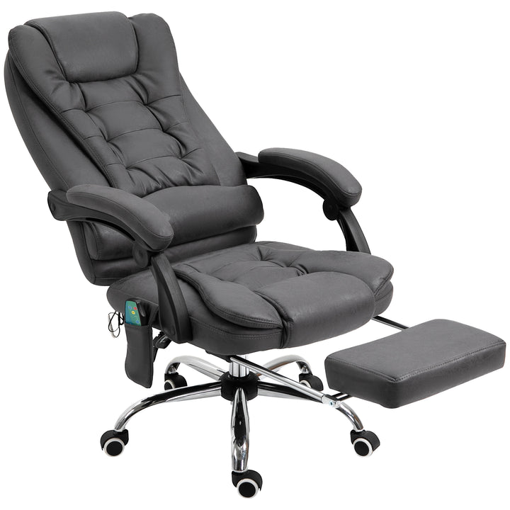 Kontorstol med massagefunktion, ergonomisk, 65x160x104cm, grå