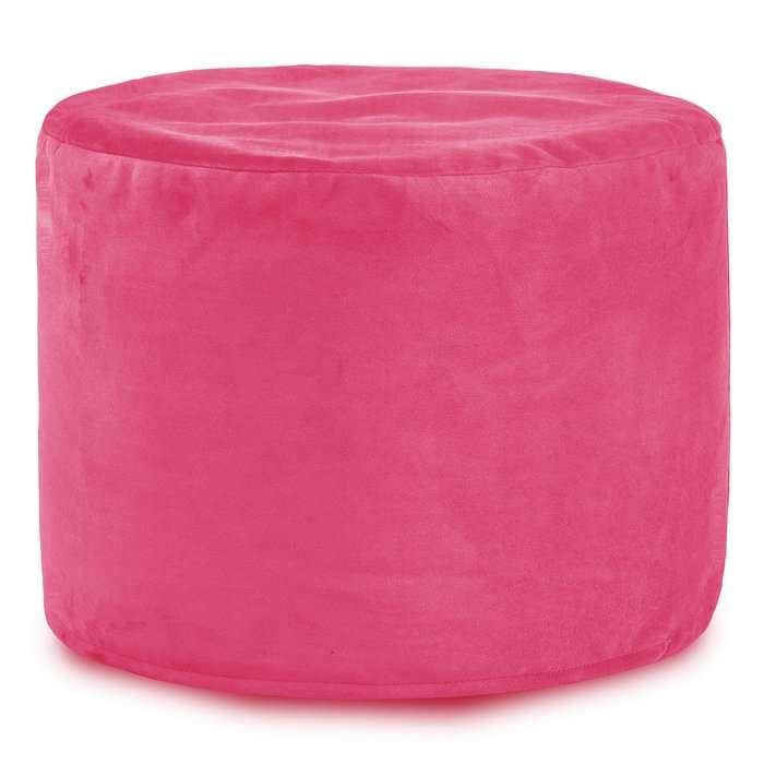Rund cylinderpuf – blød fløjl