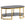 Moderne sofabord i sort med marmorlook og gyldent metalstativ, 100x60x45 cm