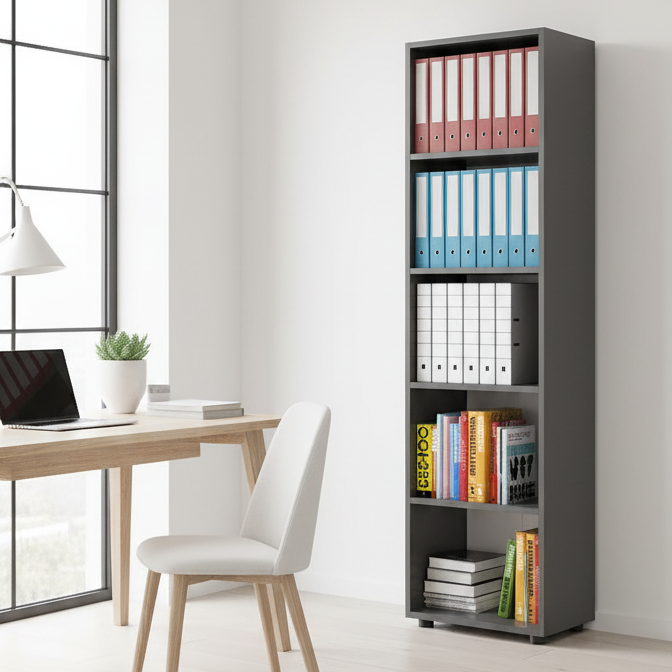 Kontorreol, h. 178 x b. 49 x d. 32 cm, antracit