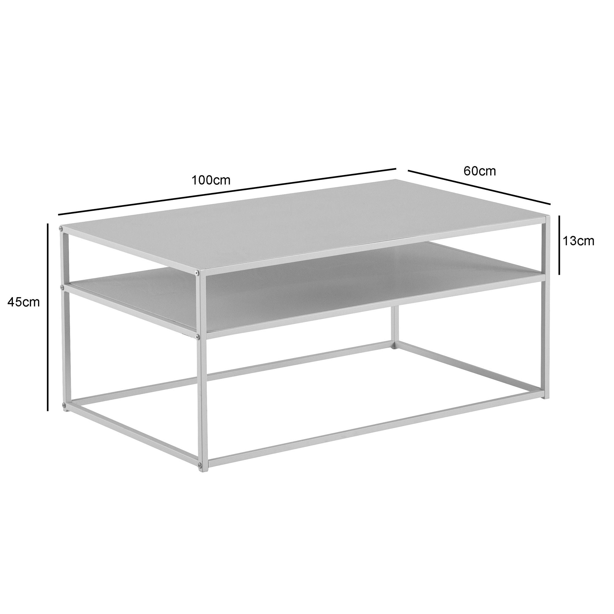 Stilfuldt sofabord 100x60x45 cm - industrielt look