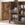 Skænk med skab og hylder, L100 x B35 x H70 cm, rustik brun/sort, industrielt design