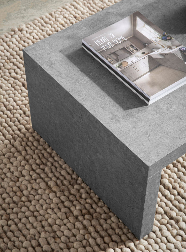 Sofabord i betonlook - 110 x 55 cm - Grå