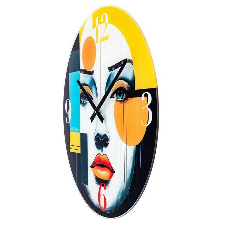 Vægur 43cm-Silent-Flerfarvet-Glas-NeXtime 'Vogue'