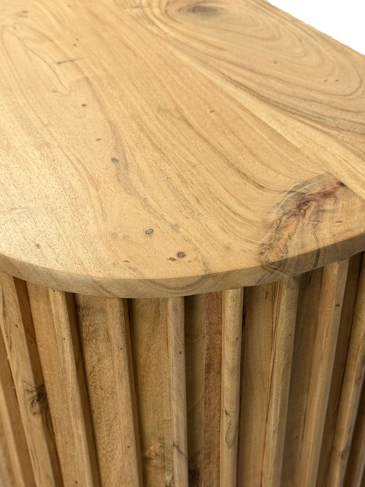 Massivt akacietræsreol 105x122 cm lameldesign, håndlavet