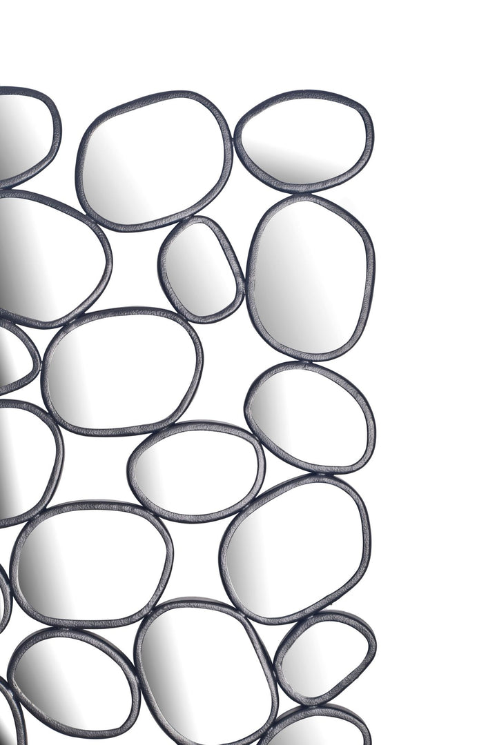 Vægspejl, 56x99cm med metalramme, kunsterisk, organisk stil