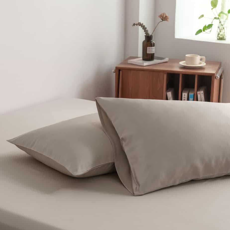 Beige Bambus Sengesæt 2-personers - 400TC Tanboocel - Blød Taupe