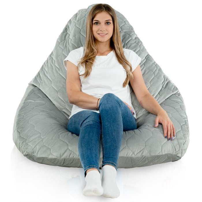 Drop XXL Highback Bean Bag Chair - Soft Velvet