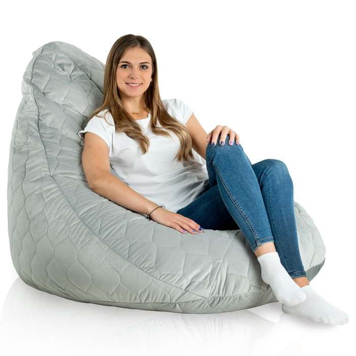 Drop XXL Highback Bean Bag Chair - Soft Velvet