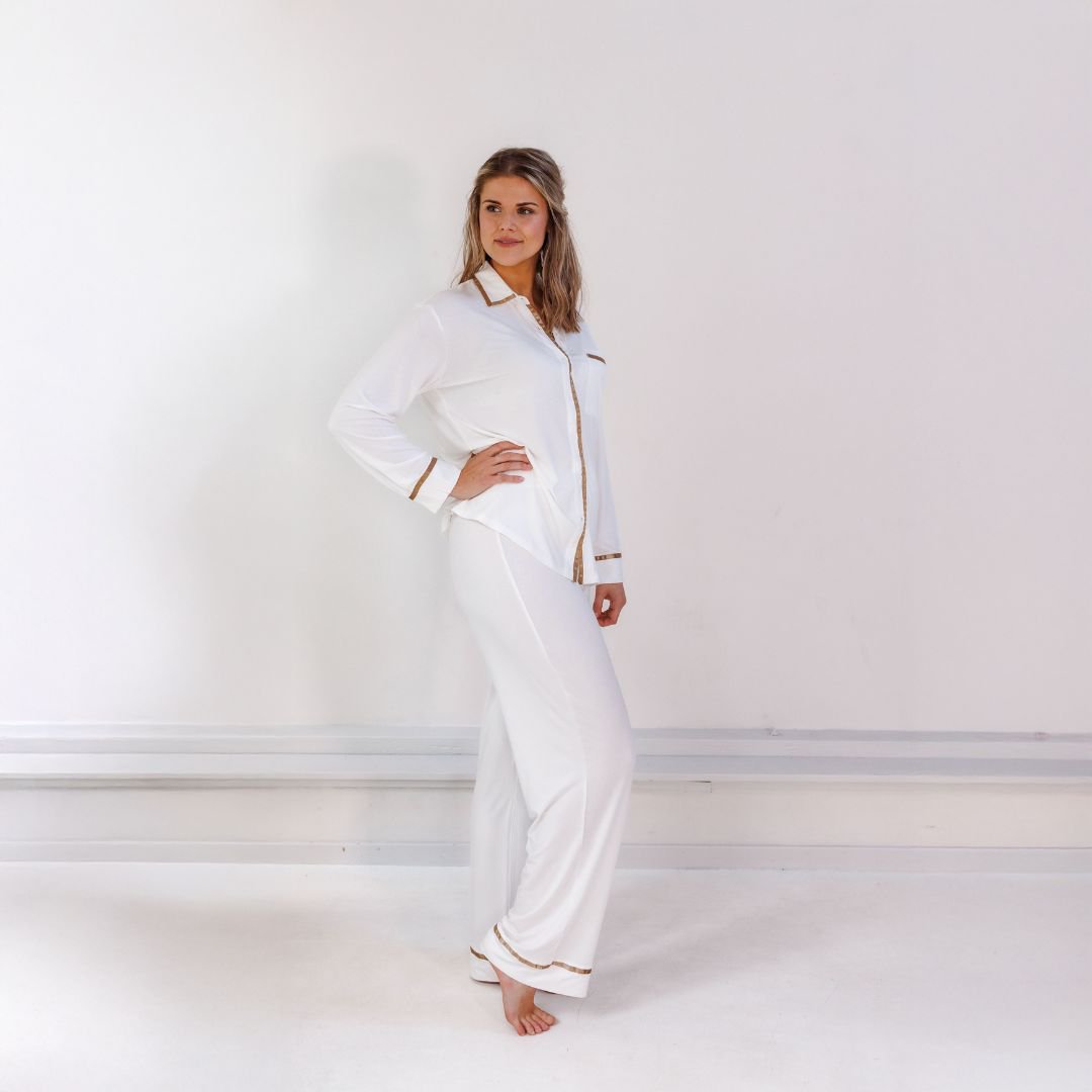 TENCEL™ Pyjamassæt Lang Dames Off White