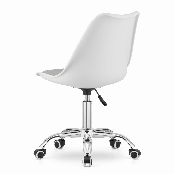 OSKAR ALBA kontorstol – stilren ergonomi i hvid/grå