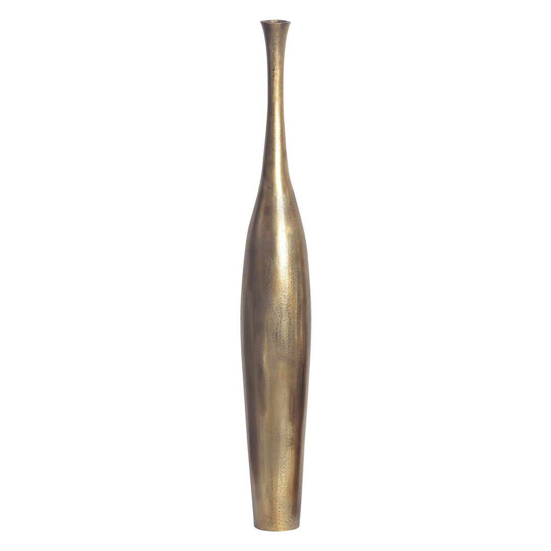 Dekorativ vase 100 cm aluminium guldfarvet blomstervase moderne, håndlavet